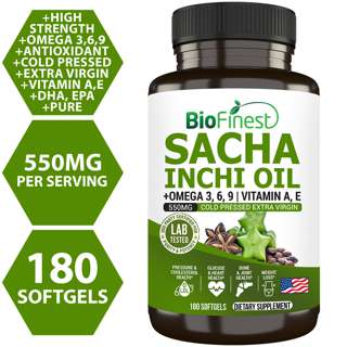 Biofinest Sacha Inchi Oil Supplement Omega 3 6 9 DHA EPA Vit