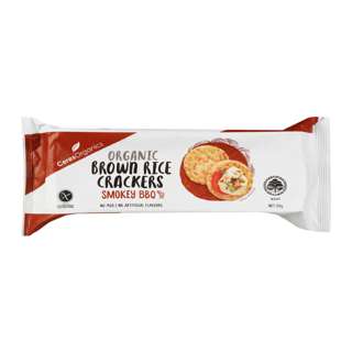 CERES ORGANICS Brown Rice Crackers Smokey BBQ