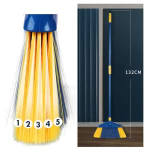 PurityWhite long handle soft bristle broom