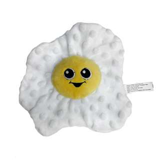 Chomper Plush Fried Egg With Squeaker & Crinkle
