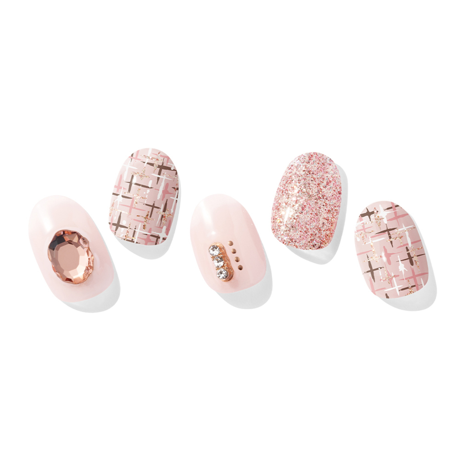 Ohora N Coco Tweed Manicure Semi-cured Gel Nail Strips NP-110
