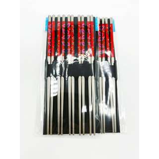 Dolphin Collection Stainless Steel Chopstick 5 Pairs Set
