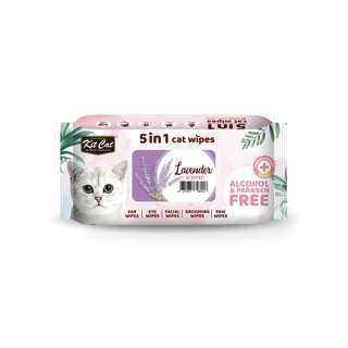 Kit Cat 5 In 1 Cat Wipes -Lavender Alcohol & Paraben Free Kit Cat 5 In 1 Cat Wipes -Lavender Alcohol & Paraben Free