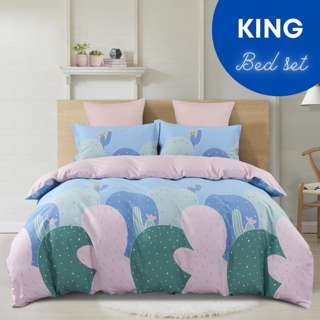 Rinco 100%  Cotton 600TC Bed Set (King) Daisy