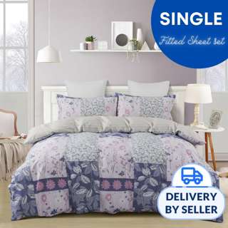 Rinco 100%  Cotton 600TC Bedsheet Set (Single) Lovelle