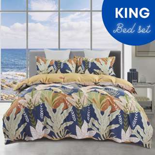 Rinco 100%  Cotton 600TC Bed Set (King) Autumn