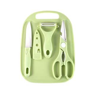 Camime Knife Set With Scissor - Green