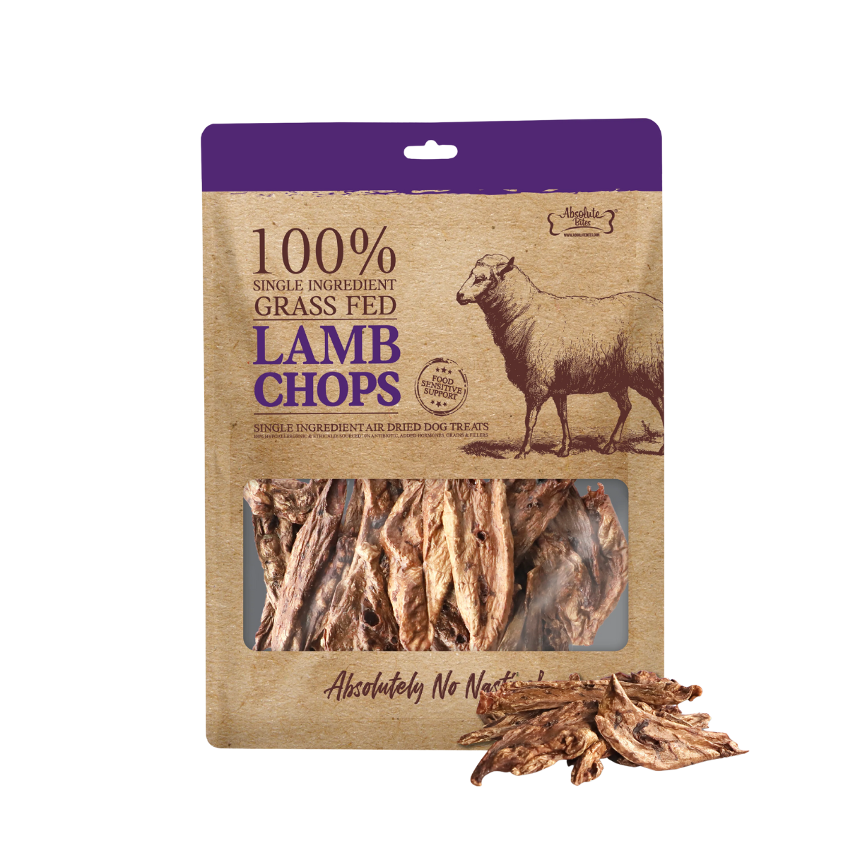 Absolute Bites Dog Treats - Lamb Chop