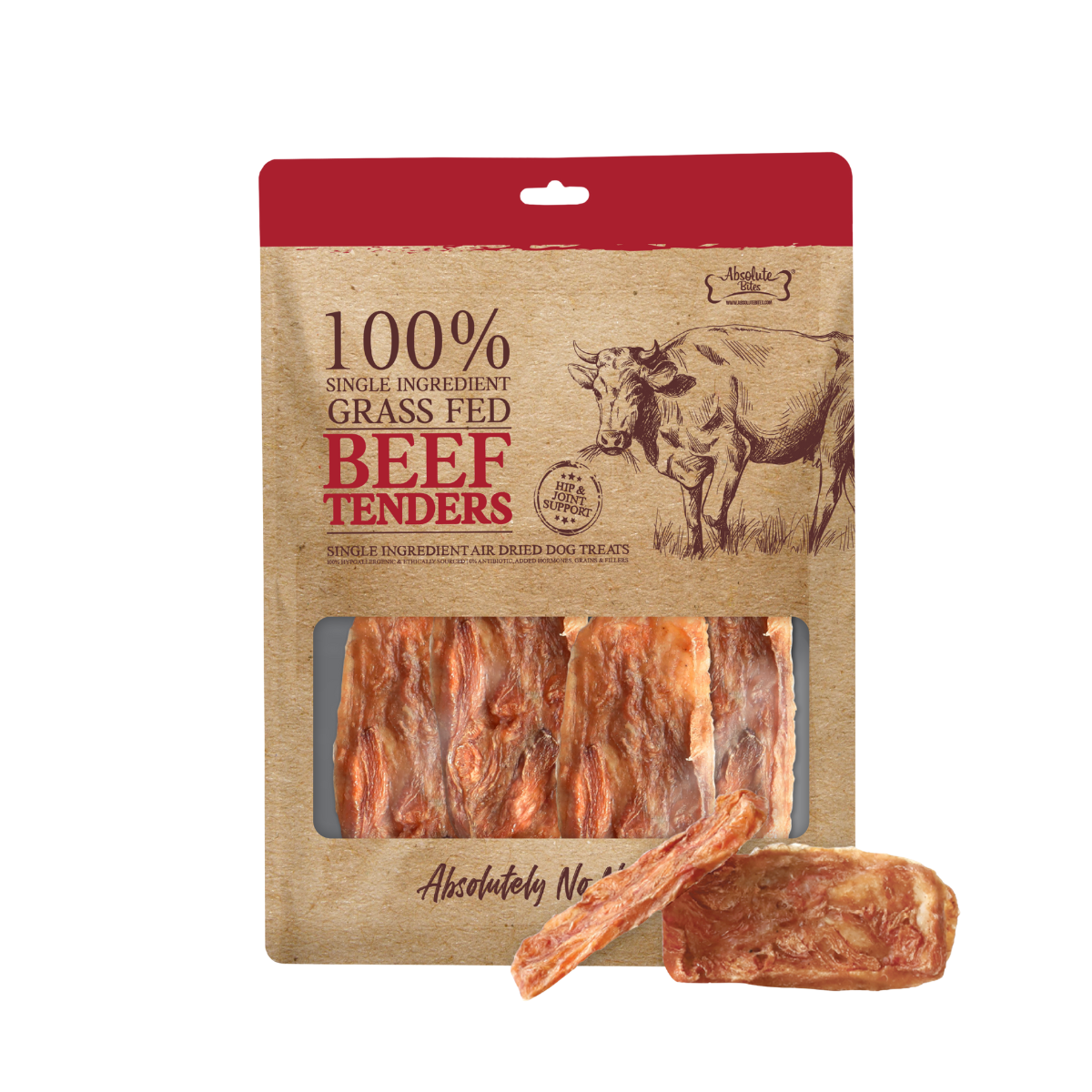 Absolute Bites Air Dried Dog Treats - Beef Tenders
