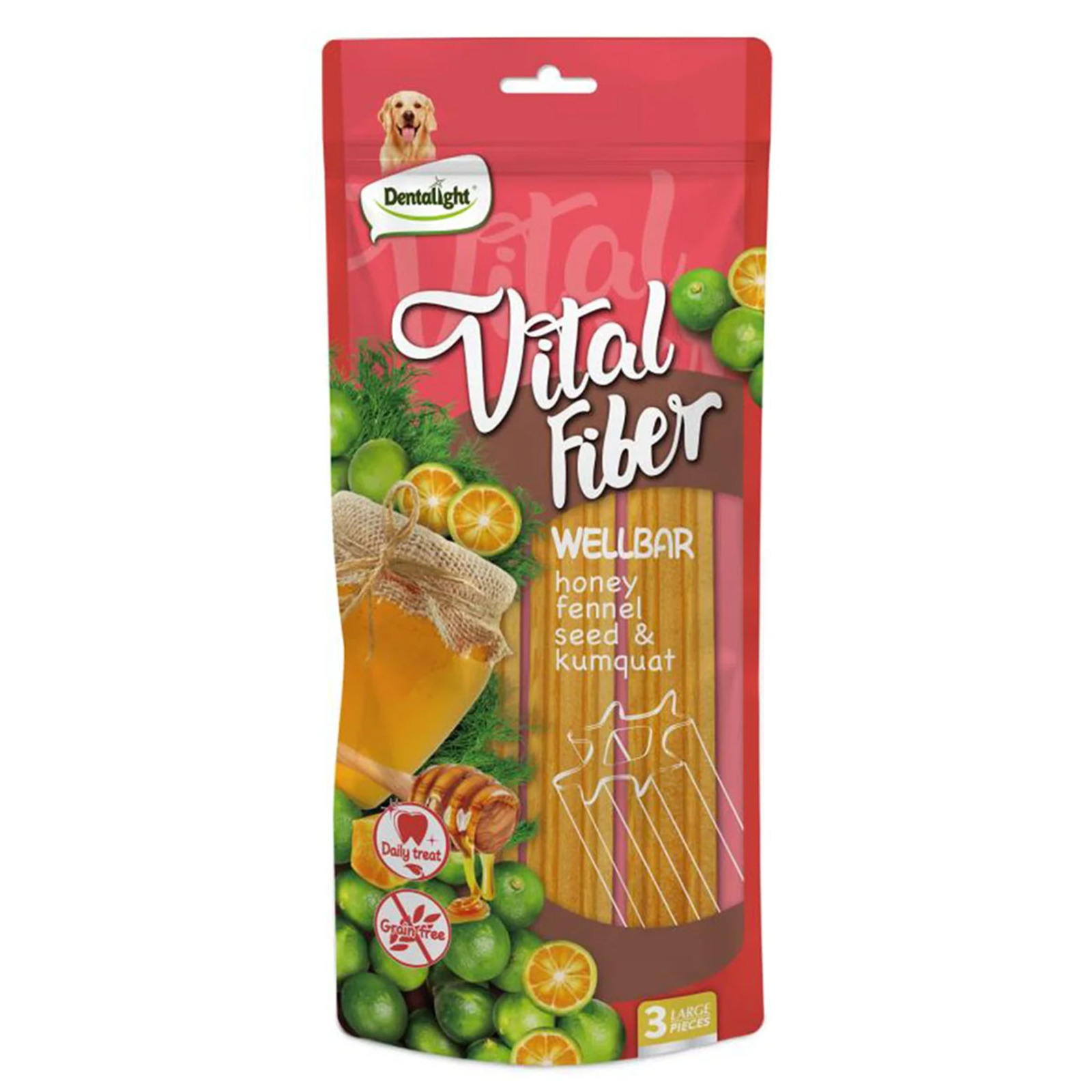 Dentalight 8" Vital Fiber Wellbar Honey Fennel Seed Kumquat NTUC