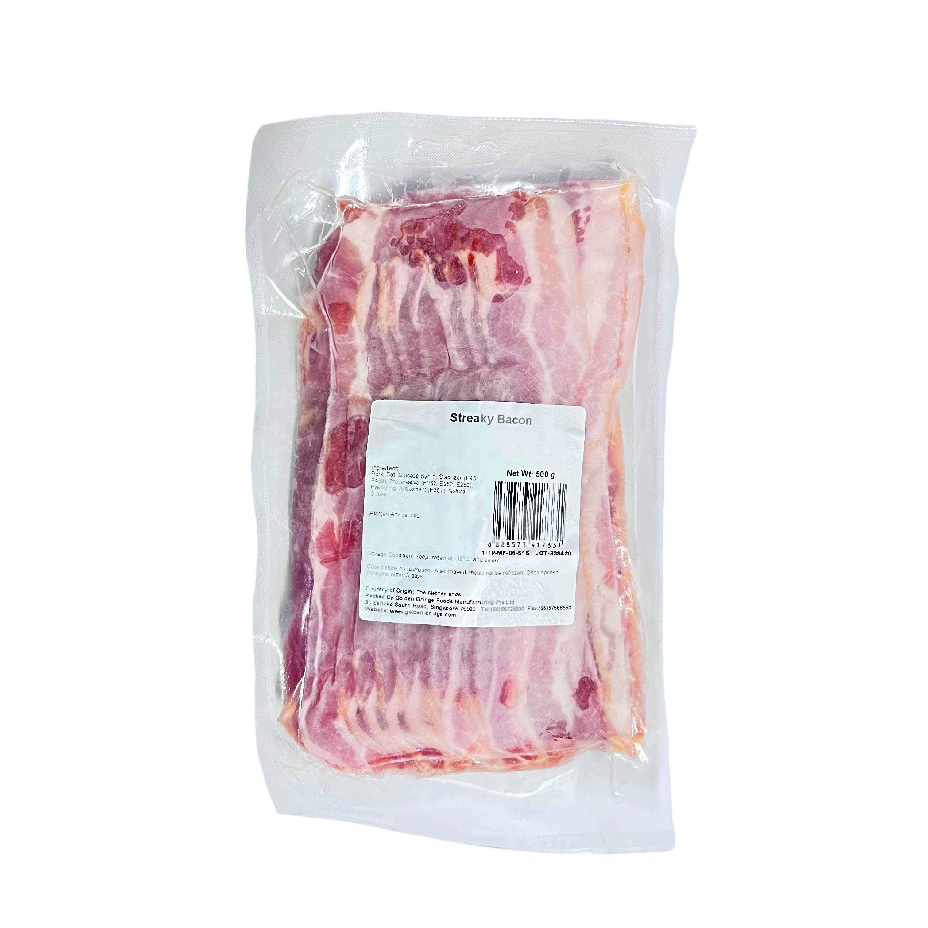 Master Grocer Applewood Streaky Bacon Less Salt Frozen | NTUC FairPrice
