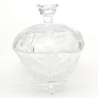 Caterina Crystal 3-Toed Oval Covered Candy Jar L18xH20Cm