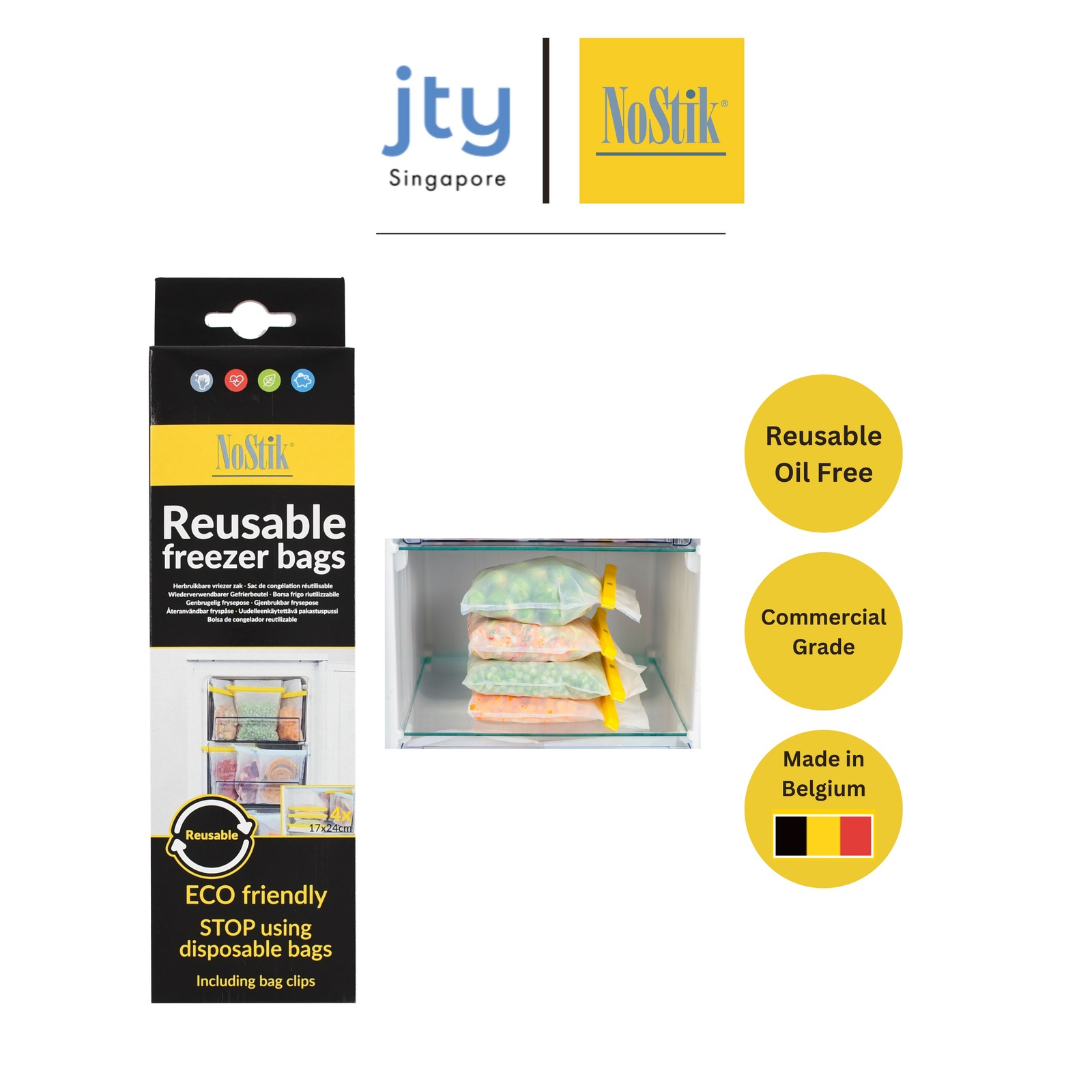Eco friendly reusable freezer bags hot sale