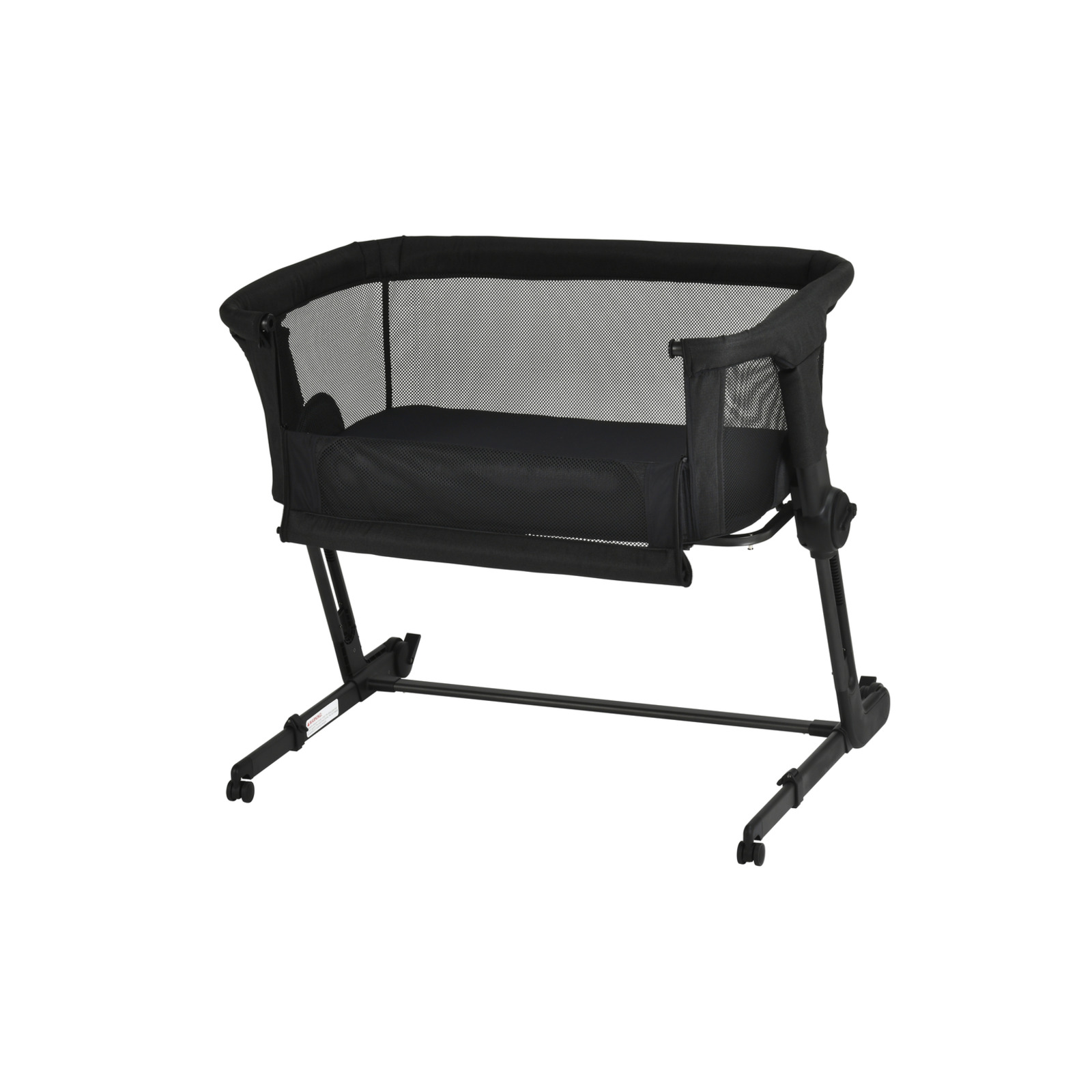 Unilove Hug Me Plus Airflow Bedside Baby Crib Modern Black
