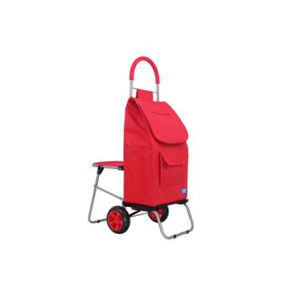 White Magic Multi-Purpose Handy Trolley with Seat - Red