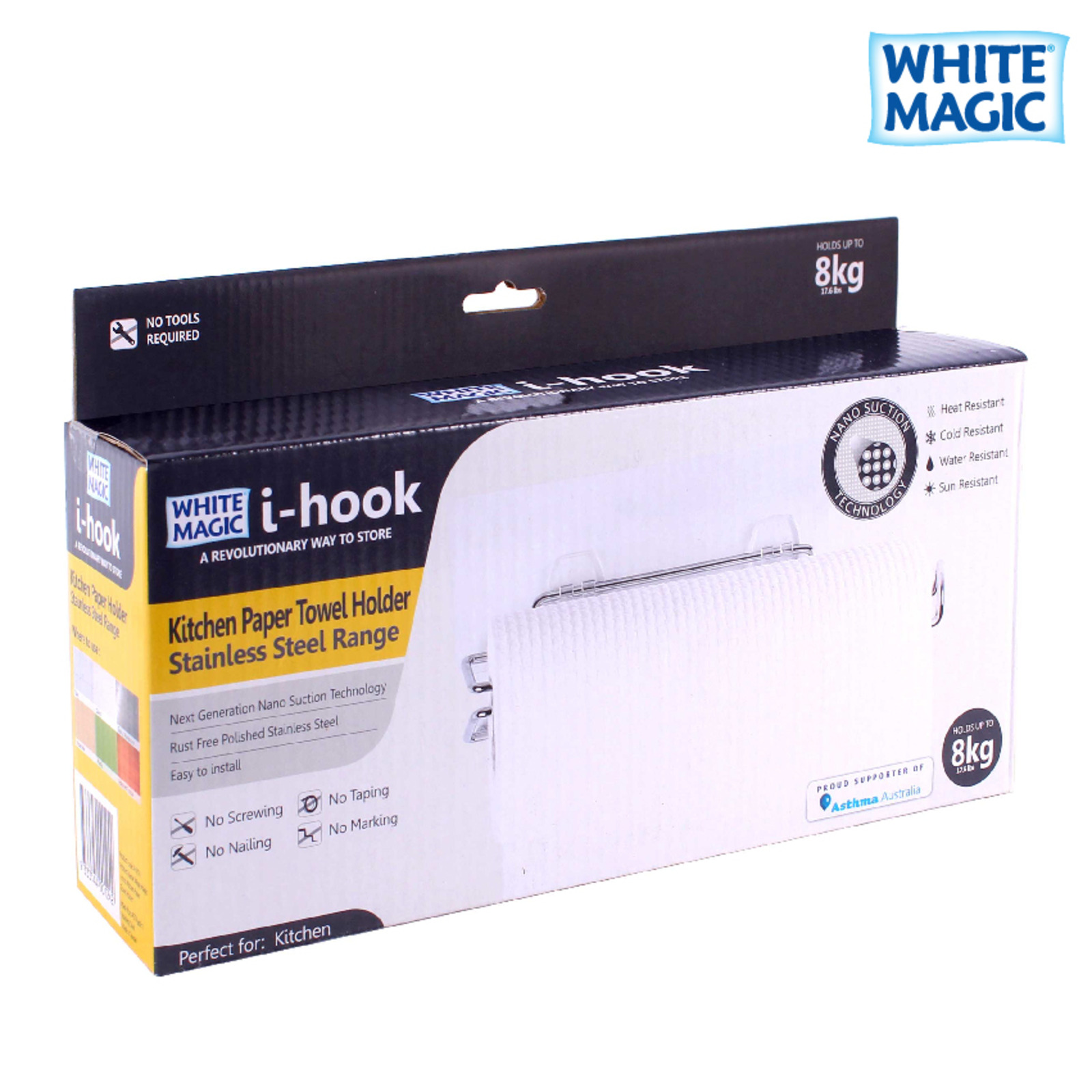 White Magic ihook Paper Towel Holder Stainless Steel Range NTUC