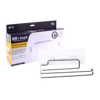 White Magic i-hook Paper Towel Holder Stainless Steel Range