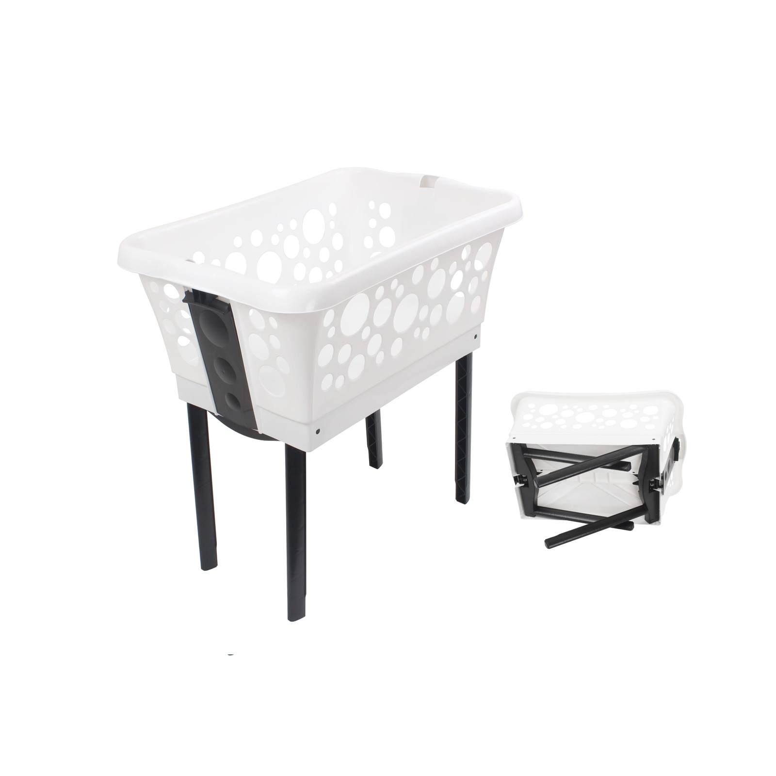 White Magic Laundry Basket on Legs Holds up to 10Kg NTUC FairPrice