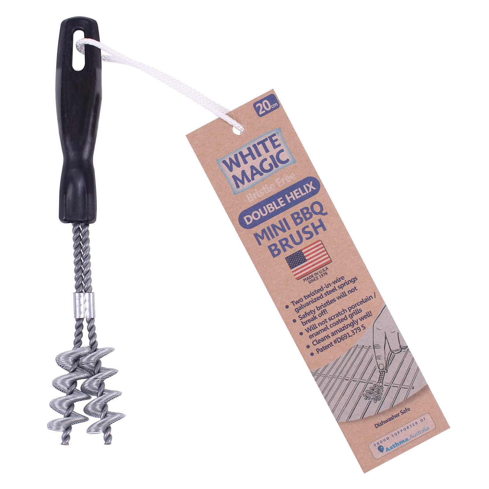 Double helix grill clearance brush