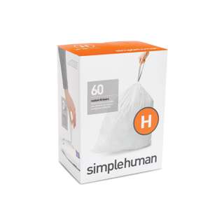 simplehuman Code H Custom Fit 30-35L Bin Liners (60 Liners)