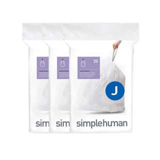 simplehuman Code J Custom Fit 30-45L Bin Liners (60 Liners)