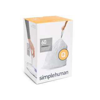 simplehuman Code Q Custom Fit 50-65L Bin Liners (60 Liners)