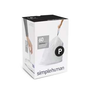 simplehuman Code P Custom Fit 50-60L Bin Liners (60 Liners)