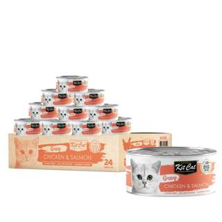 Kit Cat Gravy For Cats - Chicken & Salmon (CTN)
