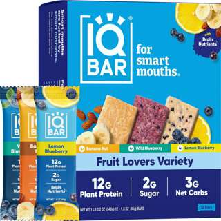 IQBar Plant Protein Bar Fruit Lovers Variety Pack