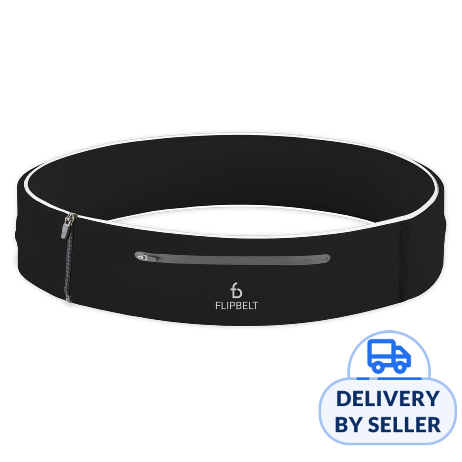 FlipBelt Zipper Running Belt Black (Size M) NTUC FairPrice