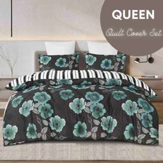 Microfine 500TC Microfiber Quilt Cover Set (Queen) OPHELIA