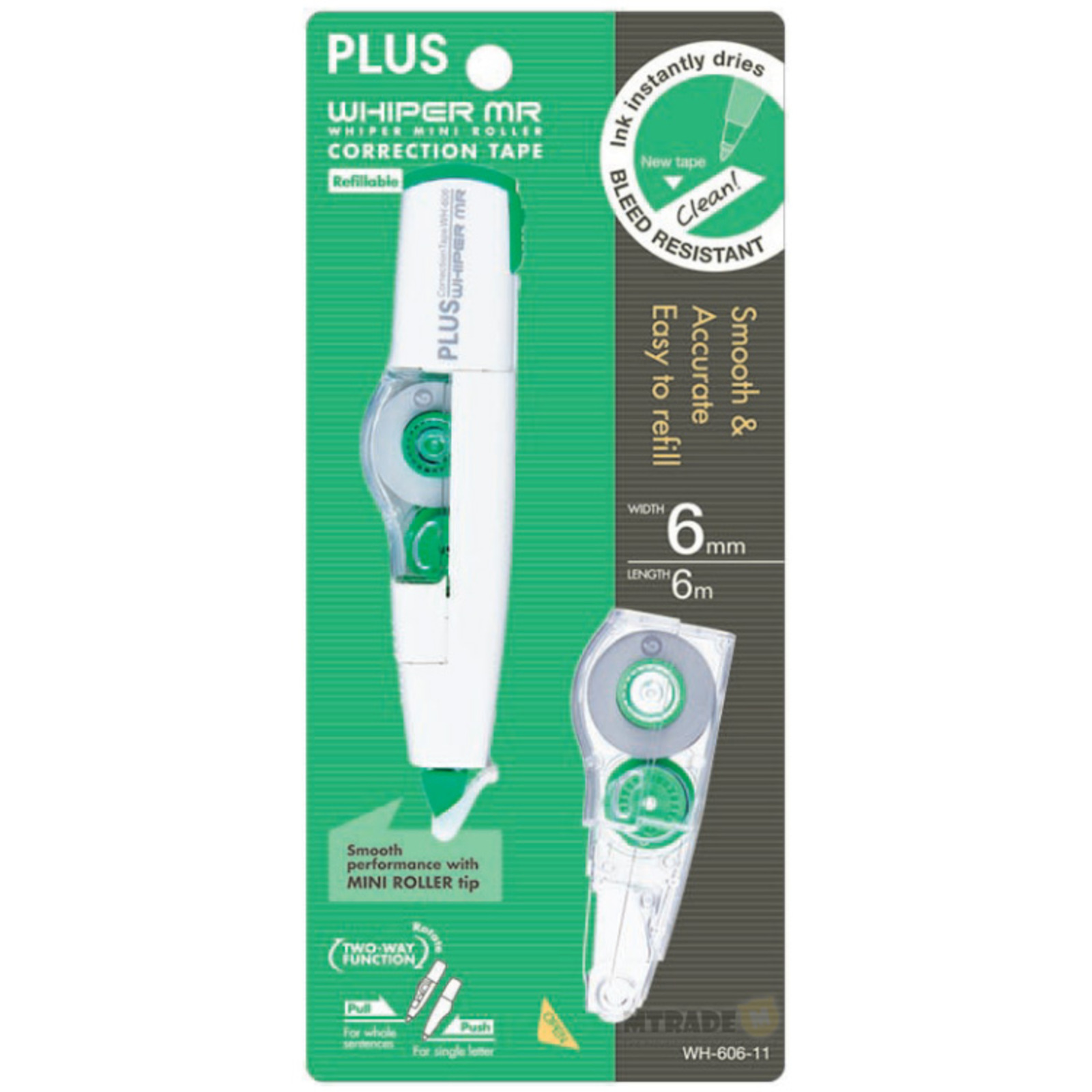 PLUS Whiper Mr Correction Tape Refill Kit WH60611 (6mm x 6m) NTUC FairPrice