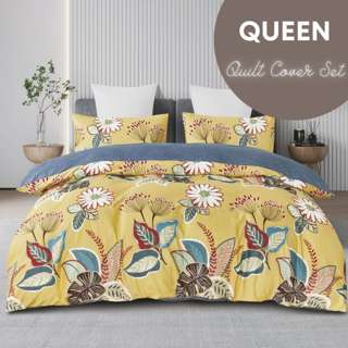 Microfine 500TC Microfiber Quilt Cover Set (Queen) PERSEPHONE