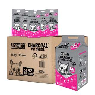 Absorb Plus Charcoal Pee Pad For Dogs - (M Size),Carton
