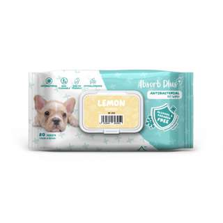 Absorb Plus AntiBacterial Pet Wipes - Lemon