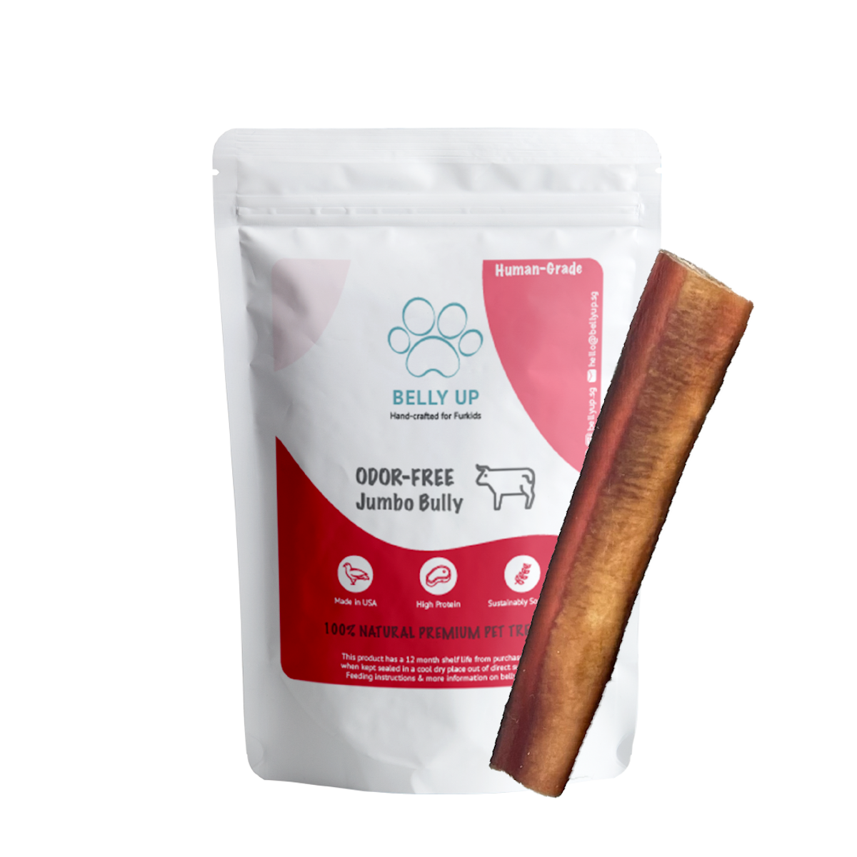 BELLY UP USA Odour-Free Beef Bully 6" (Jumbo)