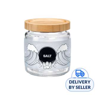 Bormioli Rocco Salt Container 85cl with Bamboo Cover