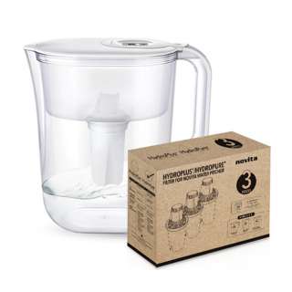 novita HydroPure Water Pitcher NP120 Bundle - Classic White