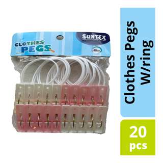 Suntex Clothes Laundry  Clothes Pegs W/Ring
