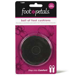 Foot Petals Ball of FootCushions 1pair w EXTRA CUSHION Black Foot Petals Ball of FootCushions 1pair w EXTRA CUSHION Black