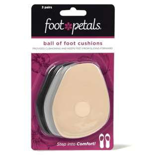 Foot Petals Ball of Foot Cushions 3 pairs - Black, Grey, Khak Foot Petals Ball of Foot Cushions 3 pairs - Black, Grey, Khak