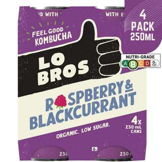 Lo Bros Organic Raspberry & Blackcurrant Kombucha Lo Bros Organic Raspberry & Blackcurrant Kombucha