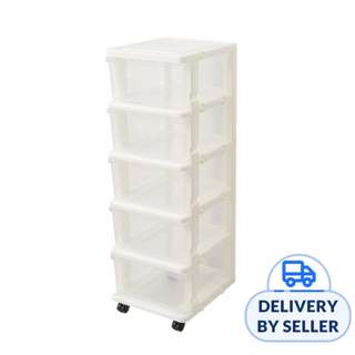 HOUZE 5 Tier 90L Knock Down Cabinet (Clear)