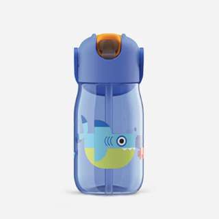 Zoku Kids Flip Straw Bottle (14 oz) - Blue