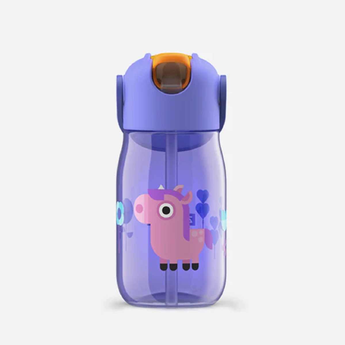 Zoku Kids Flip Straw Bottle Pink Unicorn NTUC FairPrice