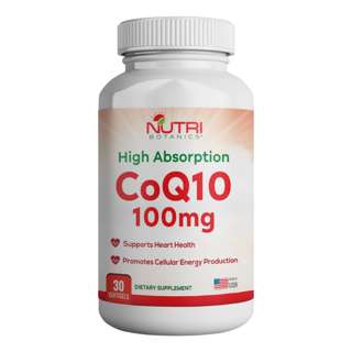 Nutri Botanics CoQ10 Heart Health Support Co-Enzyme Q10 100mg