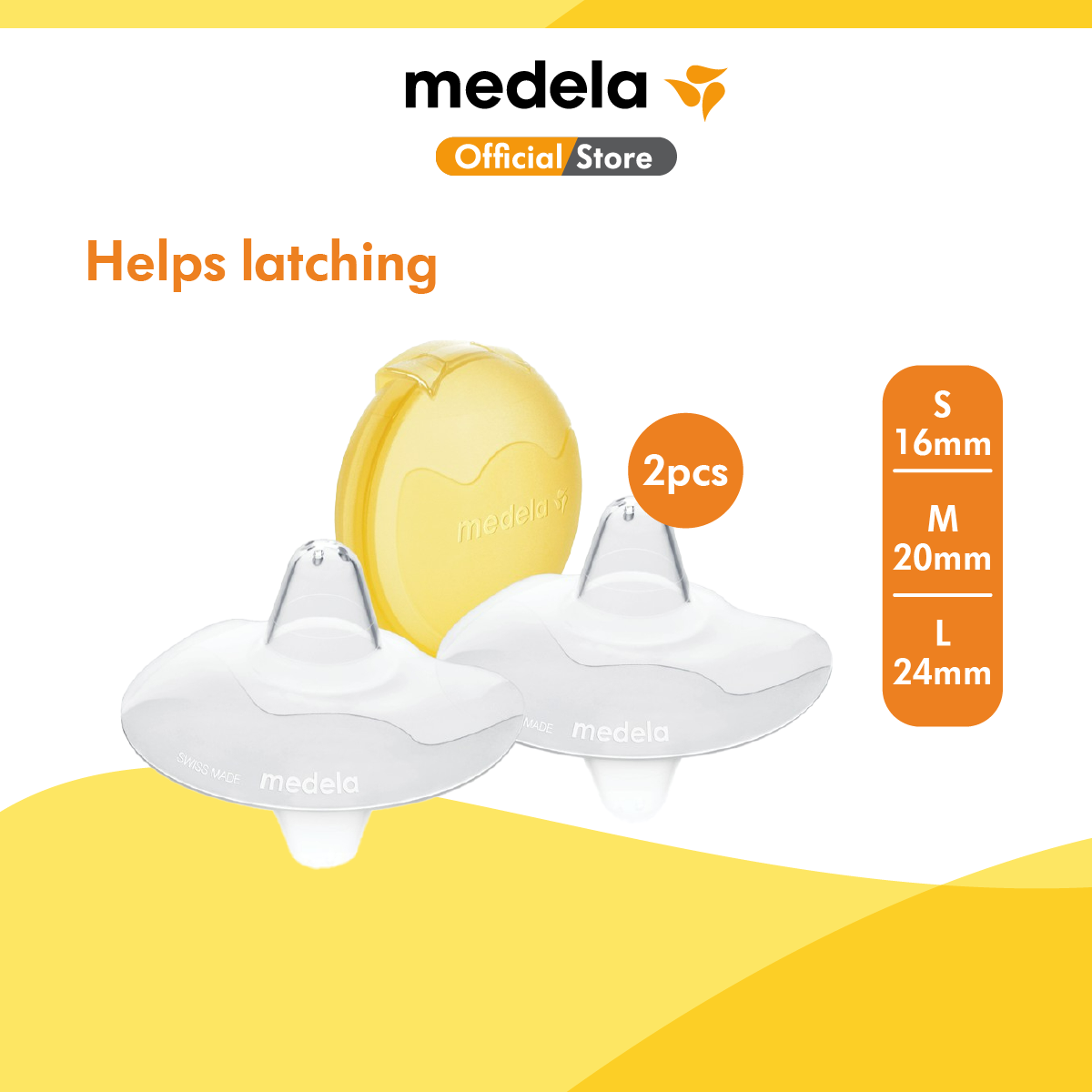 MEDELA Contact Nipple Shields and Case 16mm, 20mm, 24mm