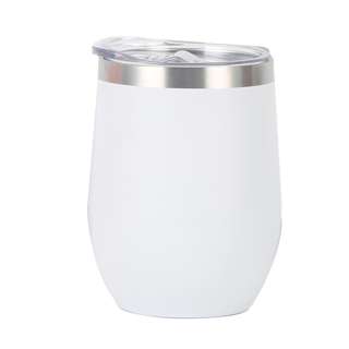 Camime Insulated Wine Tumbler Mug With Lid 350ml - MatteWhite
