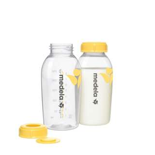 MEDELA 250ml Breast Milk Bottle with Lid - 2 Pcs MEDELA 250ml Breast Milk Bottle with Lid - 2 Pcs