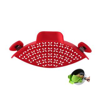 Camime Snap N Strain Pot Pasta Strainer - Red Camime Snap N Strain Pot Pasta Strainer - Red